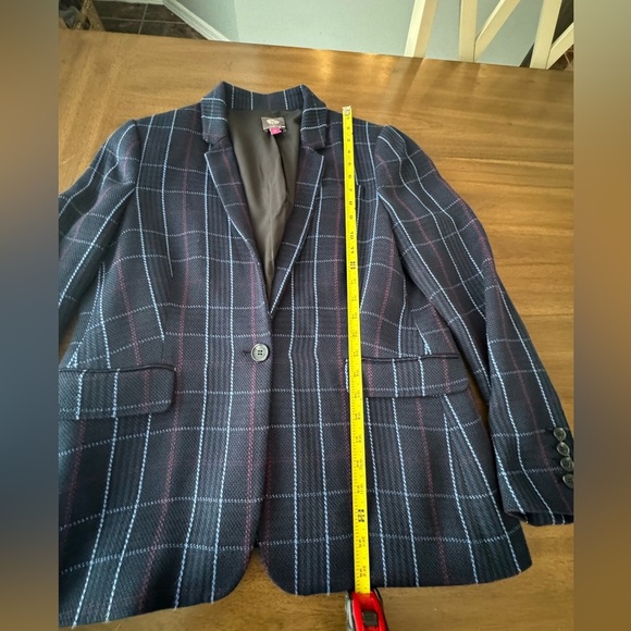 Vince Camuto Blue Plaid Blazer – Size 10 - Picture 4 of 6